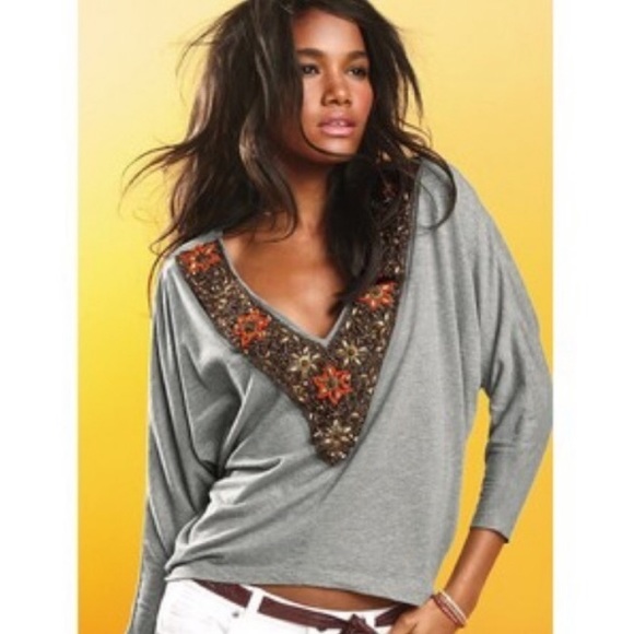 VICTORIA’S SECRET | Embellished V-Neck Top - Picture 8 of 8